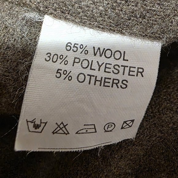 Faconnable Grey Wool Blend Shirt With Blue Striped Med, Men’s - Picture 11 of 11